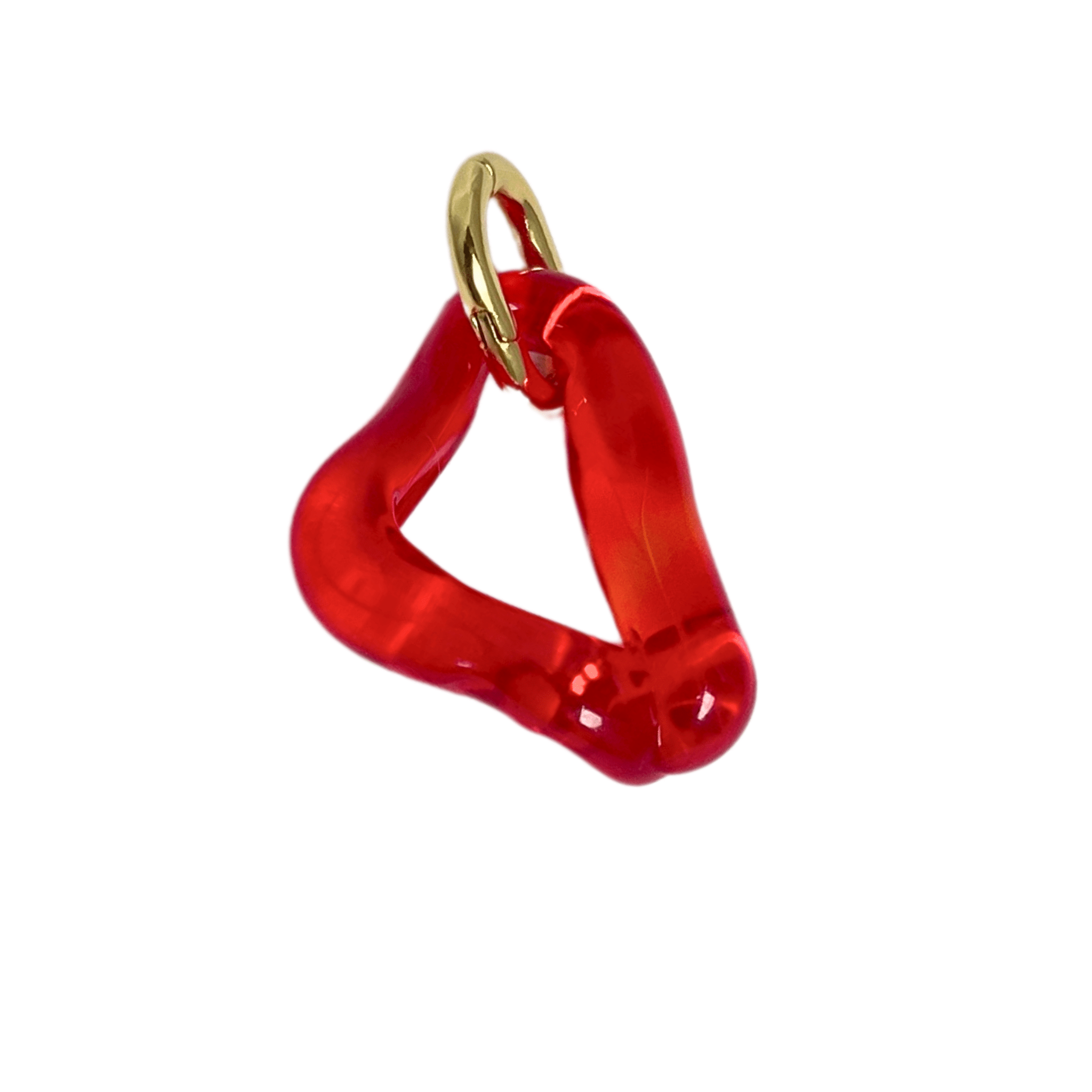 Melt - Poppy Red - Glass Charm - Easthope Studio - Murano Glass