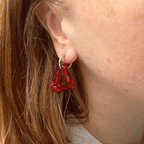 Melt - Poppy Red - Glass Charm - Easthope Studio - Murano Glass