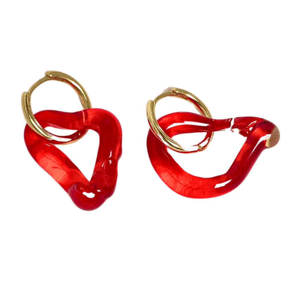 Melt - Poppy Red - Glass Charm - Easthope Studio - Murano Glass