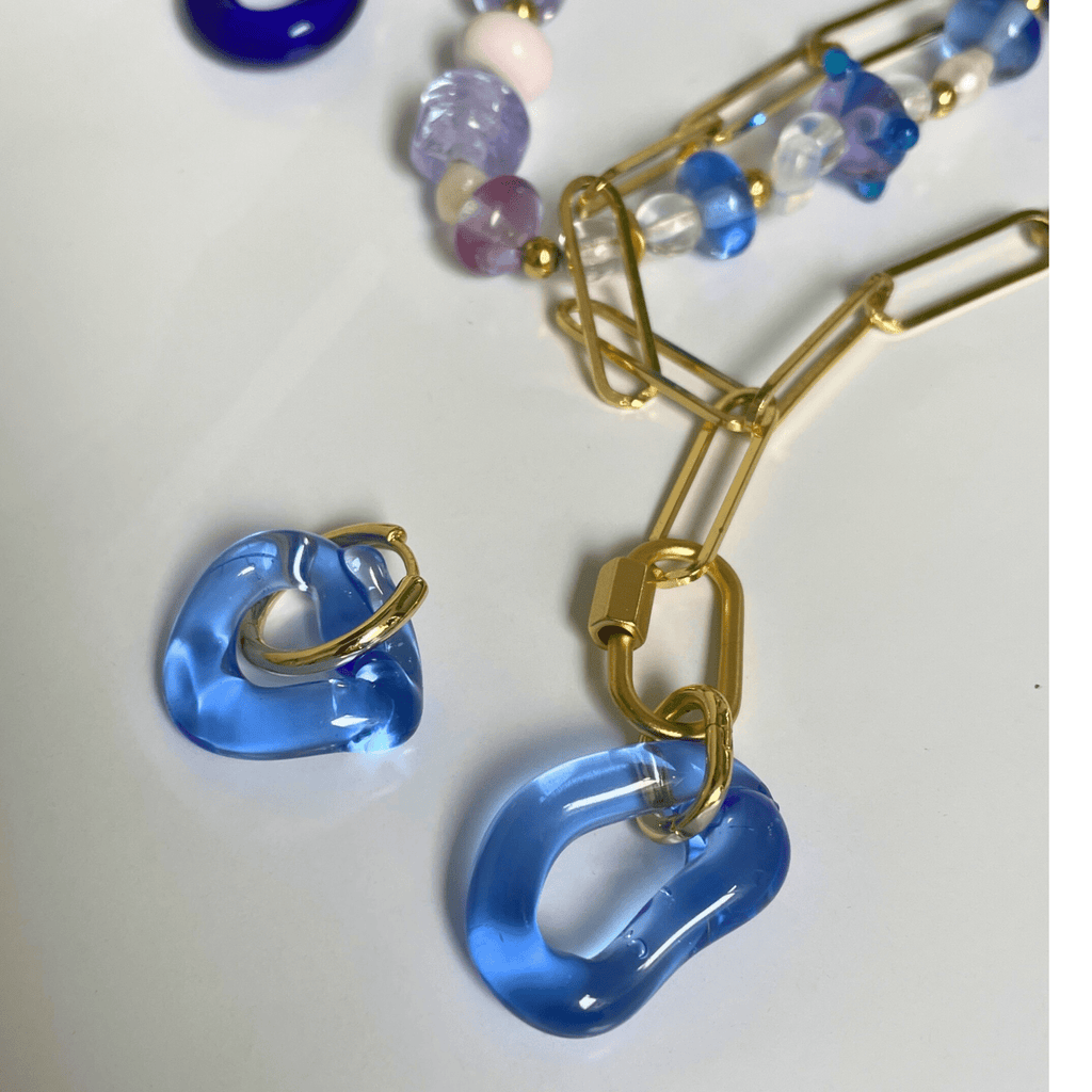 Melt - Sky Blue - Murano Glass Drop - Easthope Studio - Murano Glass