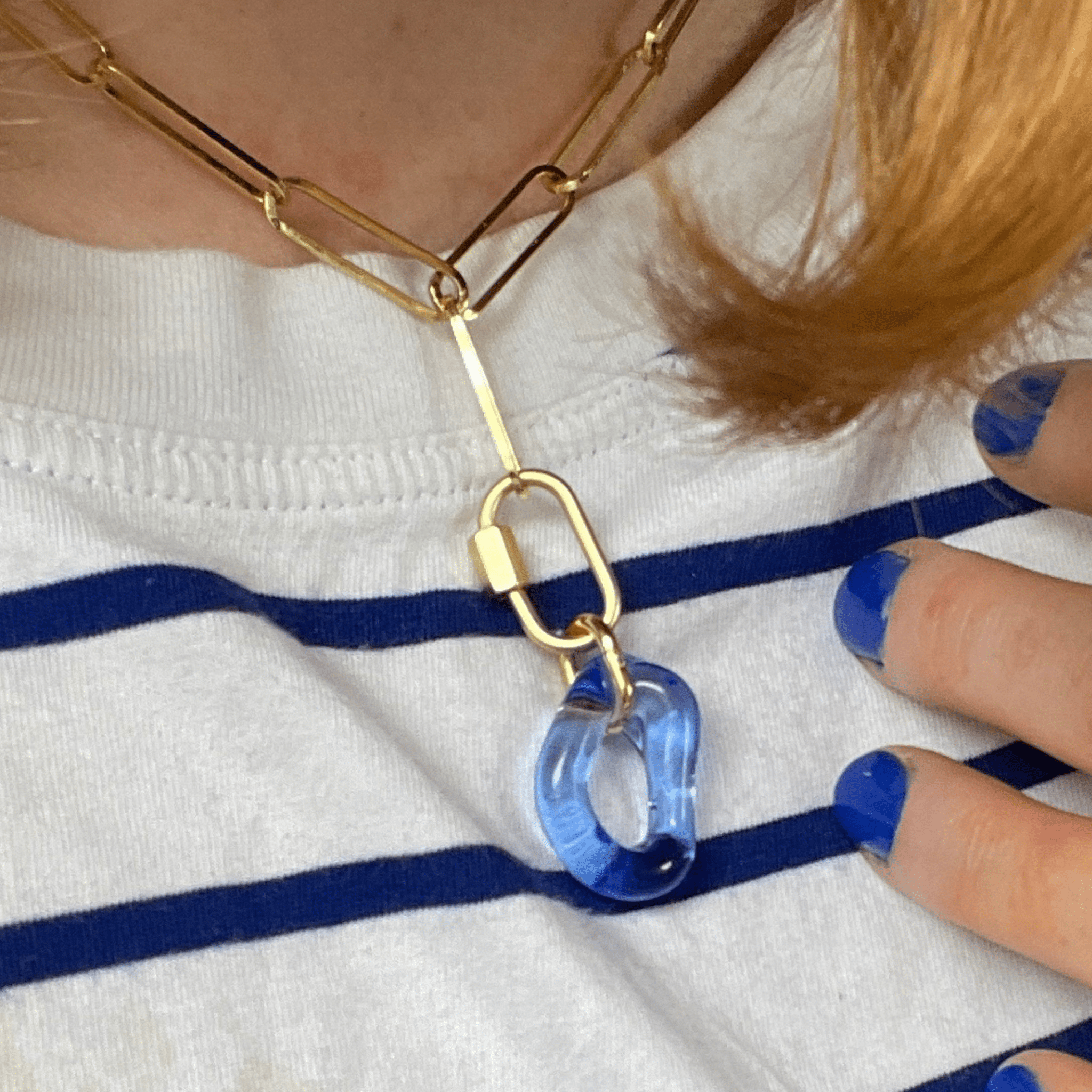 Melt - Sky Blue - Murano Glass Drop - Easthope Studio - Murano Glass