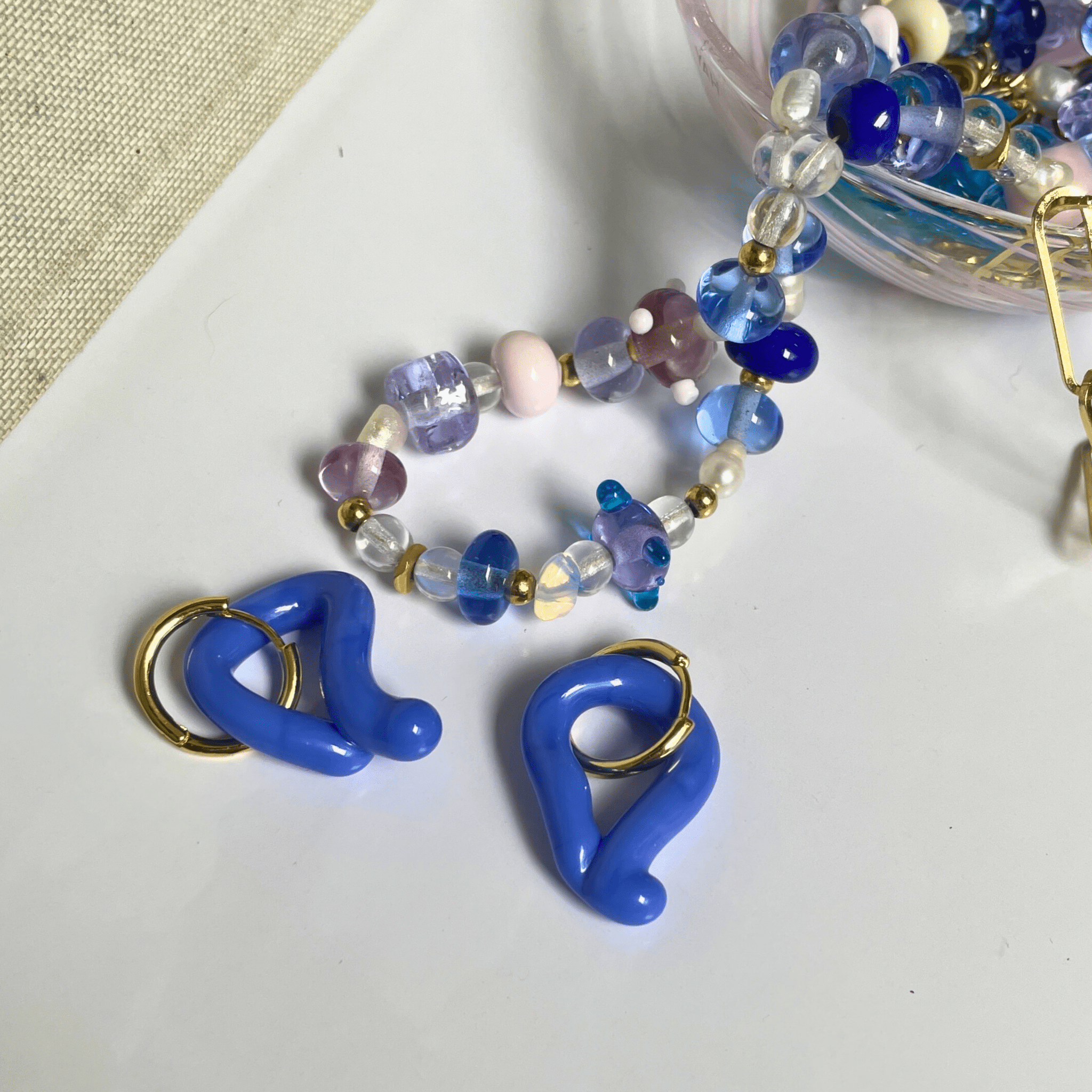 Melt - Solid Periwinkle Lilac - Murano Glass Drop - Easthope Studio - Murano Glass