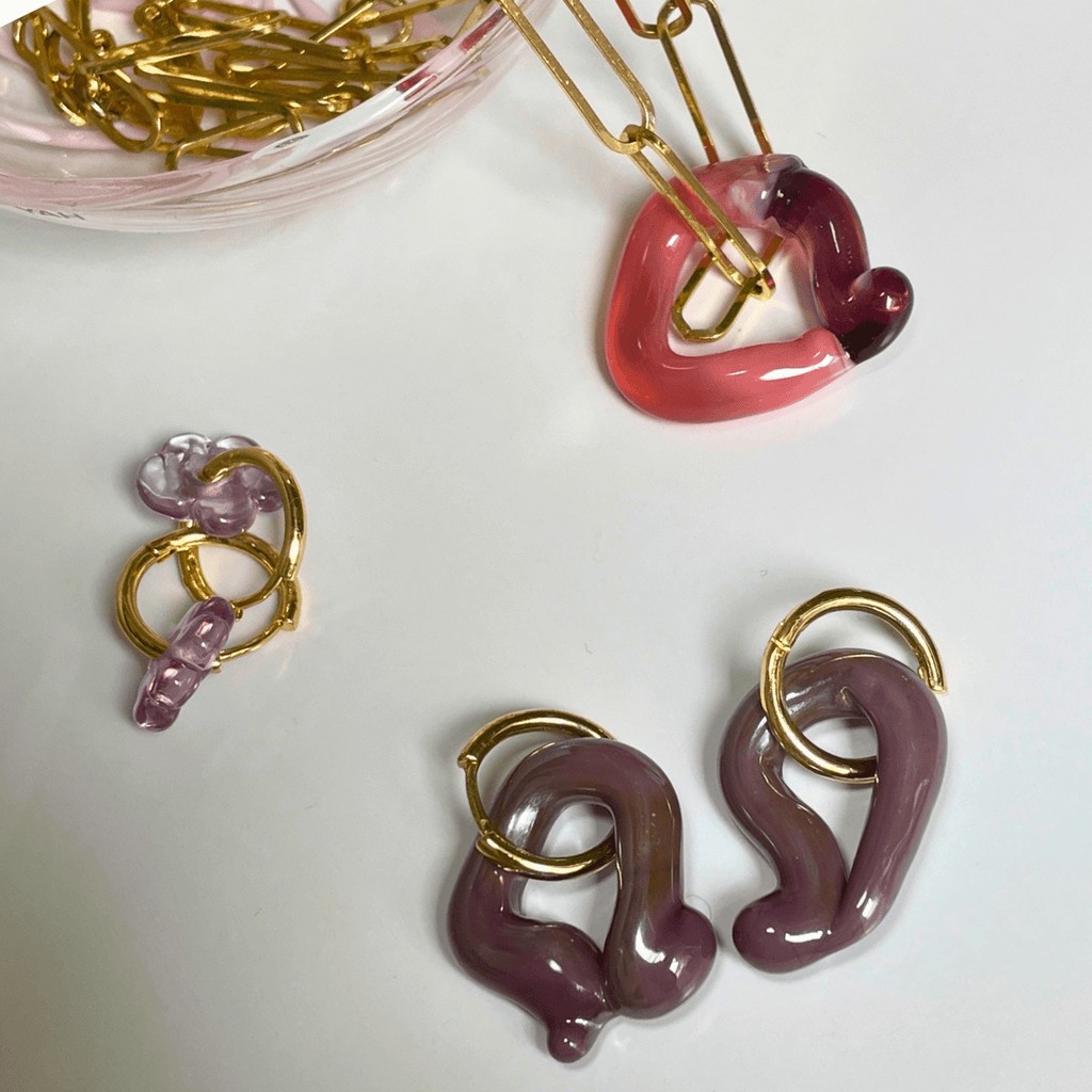 Melt - Solid Purple - Murano Glass Drop - Easthope Studio - Murano Glass