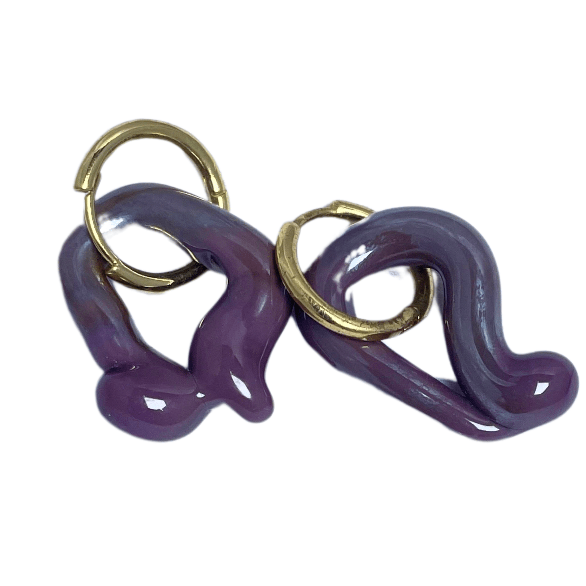 Melt - Solid Purple - Murano Glass Drop - Easthope Studio - Murano Glass