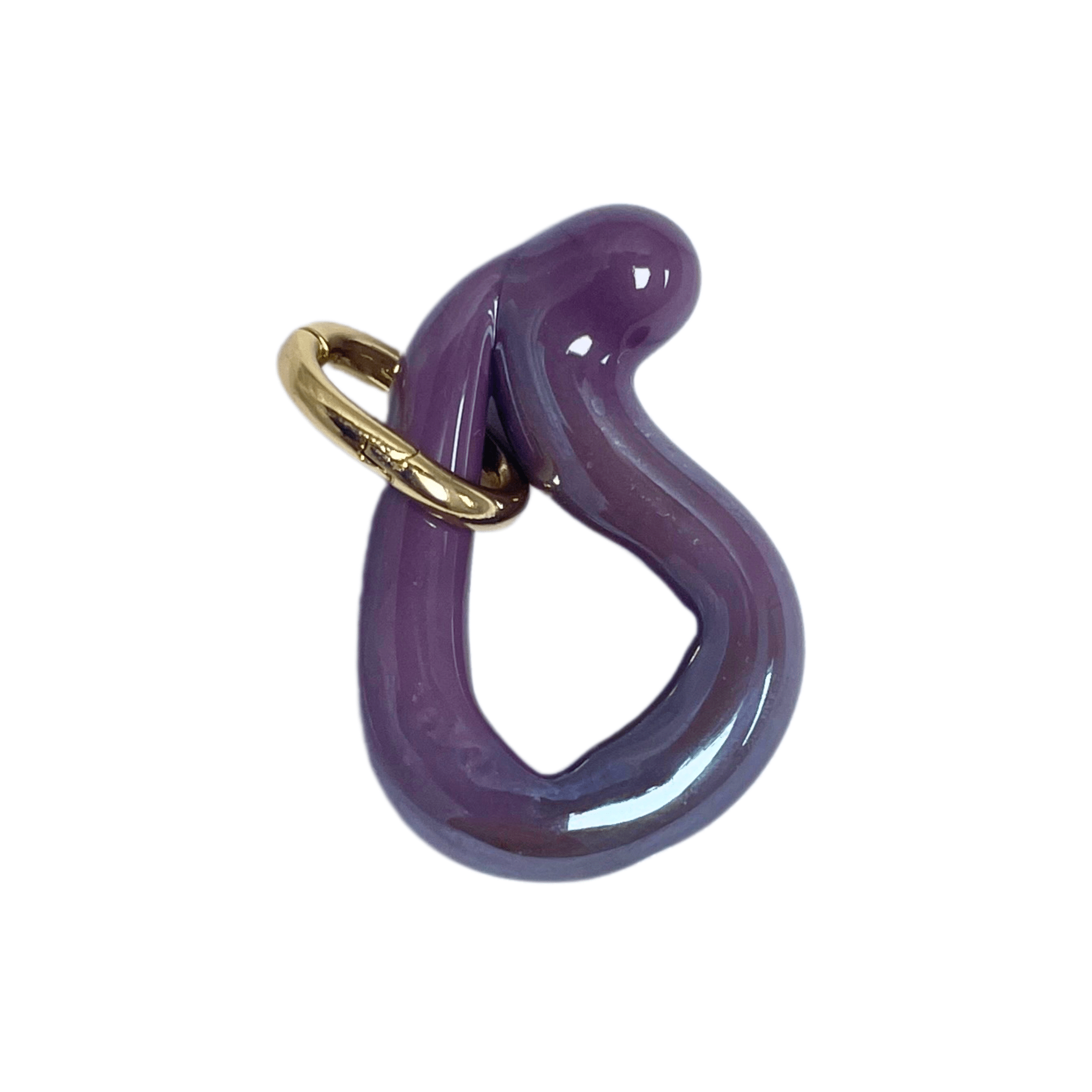 Melt - Solid Purple - Murano Glass Drop - Easthope Studio - Murano Glass