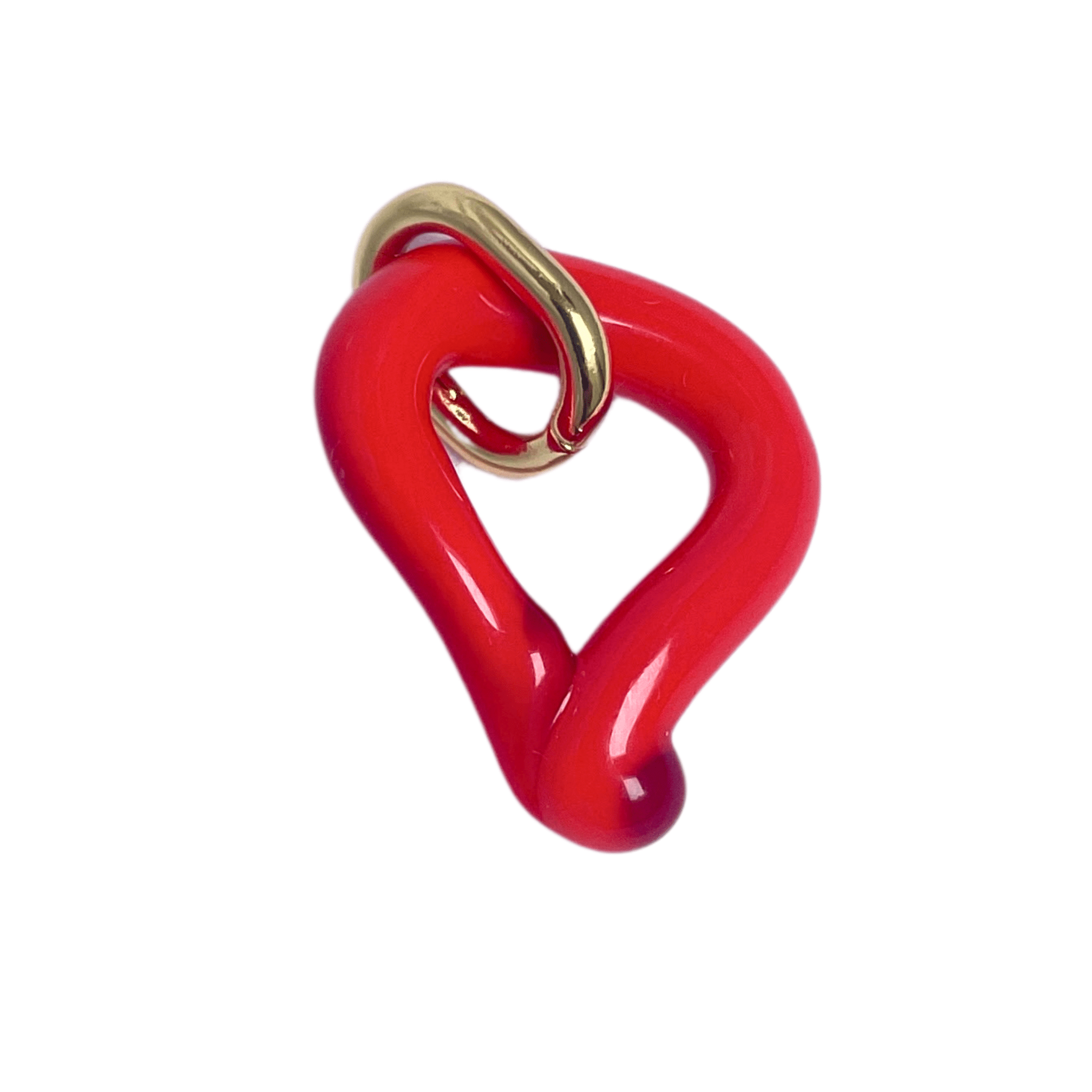Melt - Tomato Red - Murano Glass Drop - Easthope Studio - Murano Glass