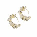 Mila Wave Hoop Earrings - 14k Gold Plate - Easthope Studio - 