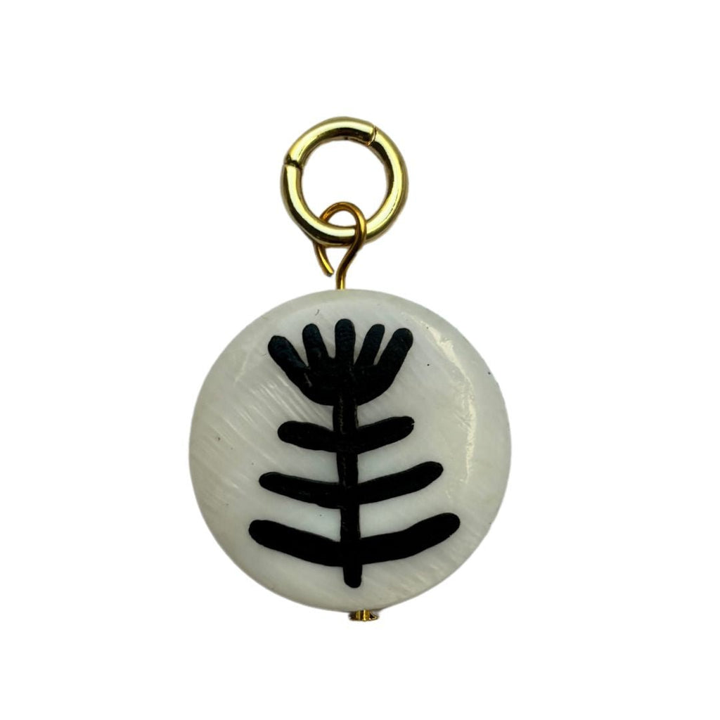 Mollie V - Hand - painted Shell and 18k Gold Clip on Charms - 023 - Easthope Studio - 