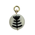 Mollie V - Hand - painted Shell and 18k Gold Clip on Charms - 023 - Easthope Studio - 