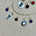 Mollie V - Hand - painted Shell and 18k Gold Clip on Charms - 024 - Easthope Studio - 