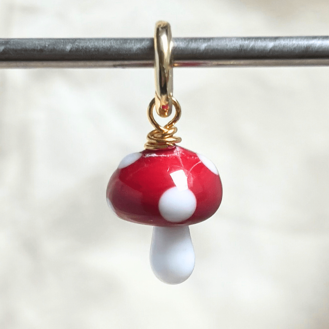 Mushroom - Murano Glass Food Charm - Easthope Studio - 