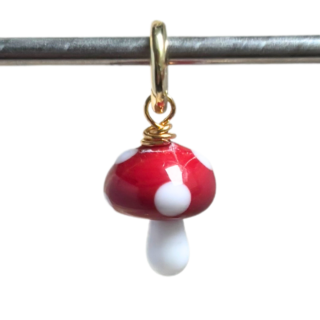 Mushroom - Murano Glass Food Charm - Easthope Studio - 