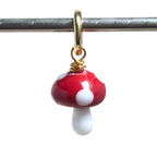 Mushroom - Murano Glass Food Charm - Easthope Studio - 