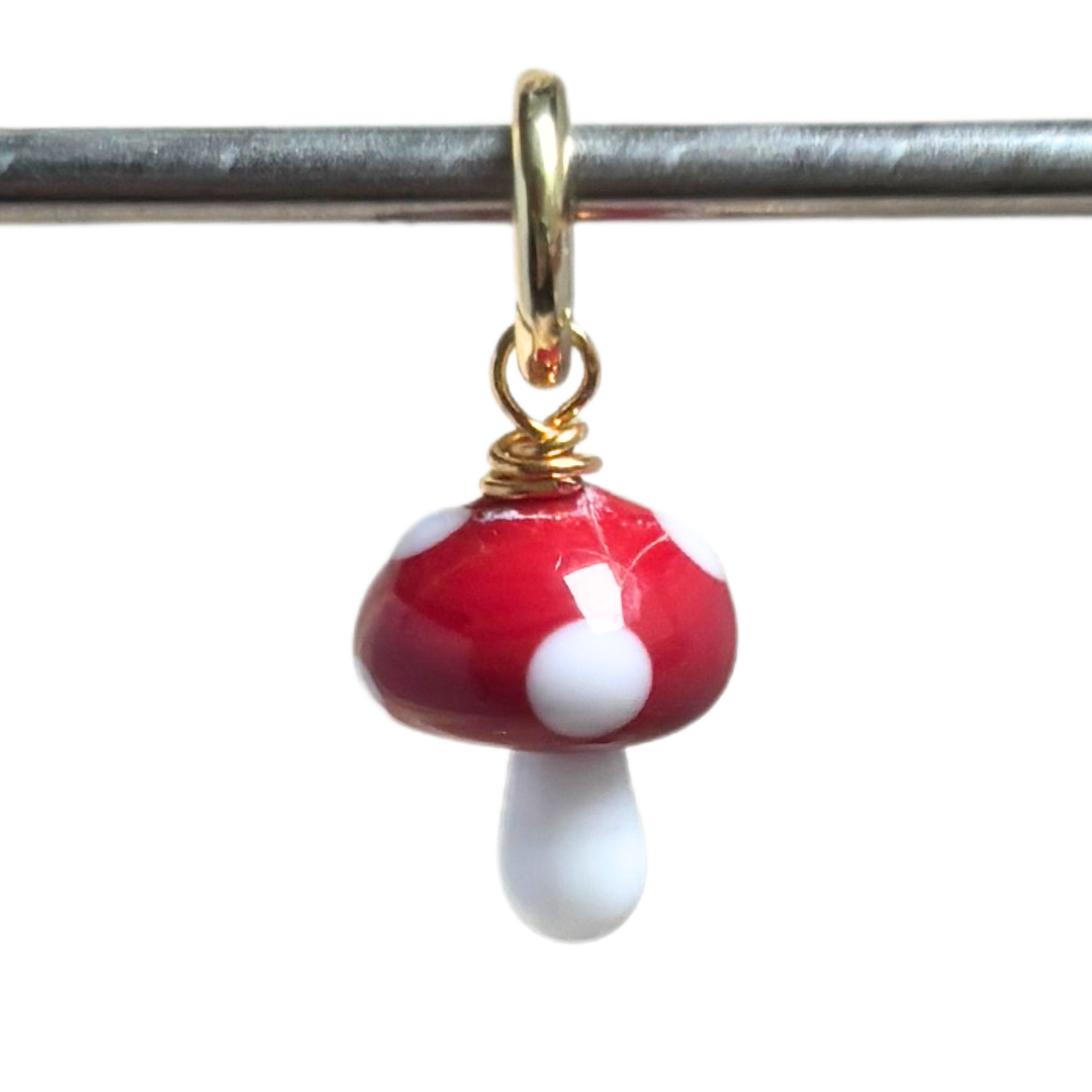 Mushroom - Murano Glass Food Charm - Easthope Studio - 