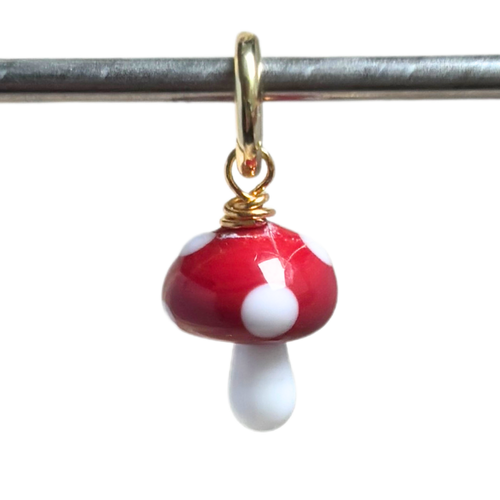 Mushroom - Murano Glass Food Charm - Easthope Studio - 