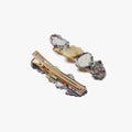 Oyster Shell Acetate Alligator Hair Clip with Rhinestones - Easthope Studio - 