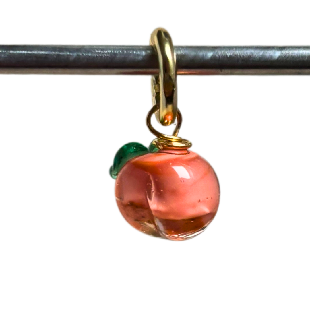 Peach - Murano Glass Food Charm - Easthope Studio - 