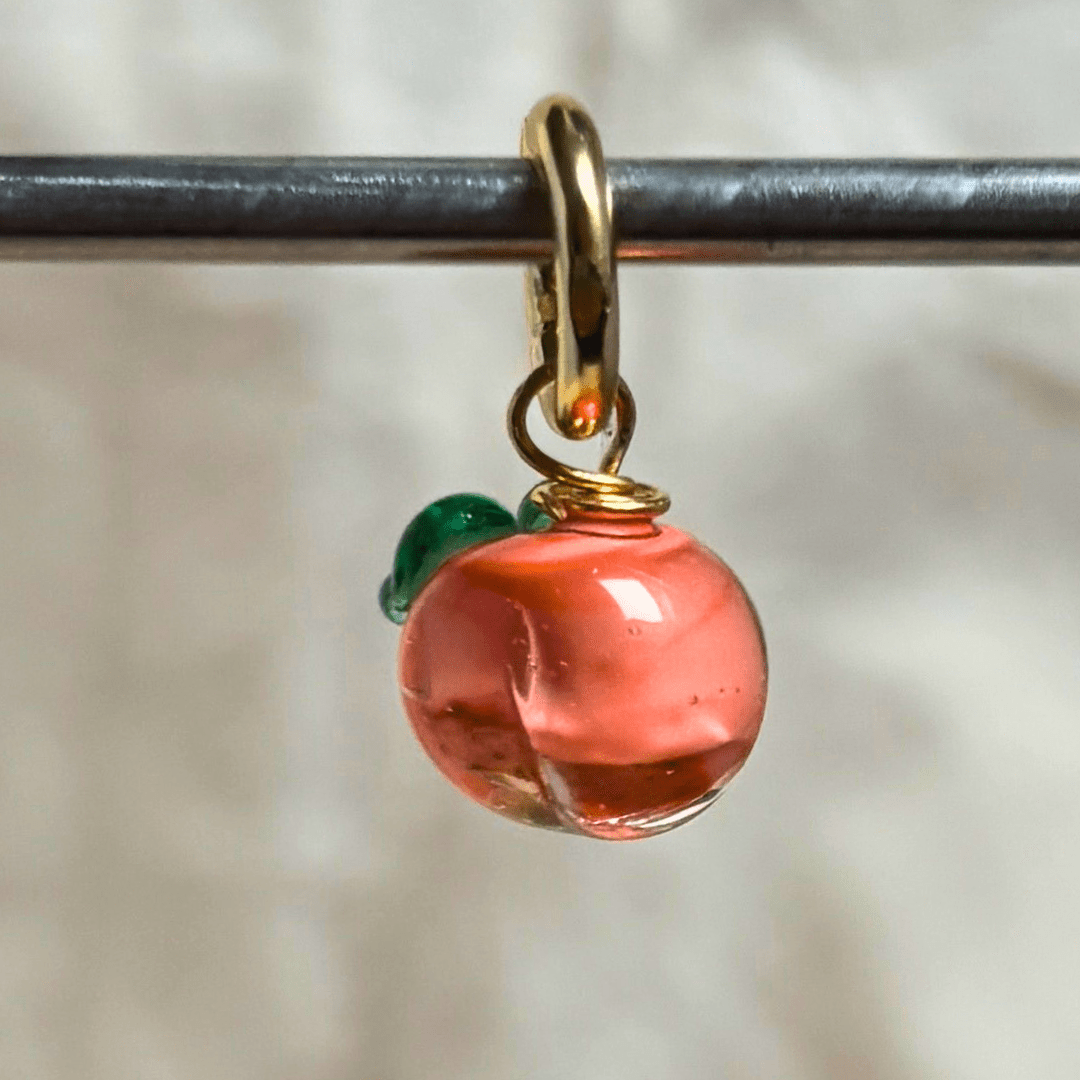Peach - Murano Glass Food Charm - Easthope Studio - 