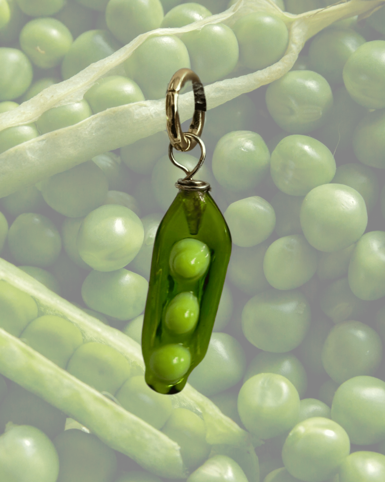 Peas - Murano Glass Food Charm - Easthope Studio - 