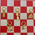 Pizza - Food Charms 18K Gold Plate - Easthope Studio - Charm Necklace