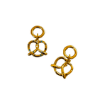 Pretzel Charm - 18k Gold Plate Jewelled - Easthope Studio - Clip on Charm