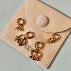 Pretzel Charm - 18k Gold Plate Jewelled - Easthope Studio - Clip on Charm