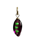 Purple Peas - Murano Glass Food Charm - Easthope Studio - 