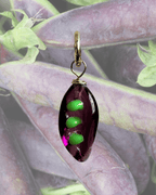 Purple Peas - Murano Glass Food Charm - Easthope Studio - 
