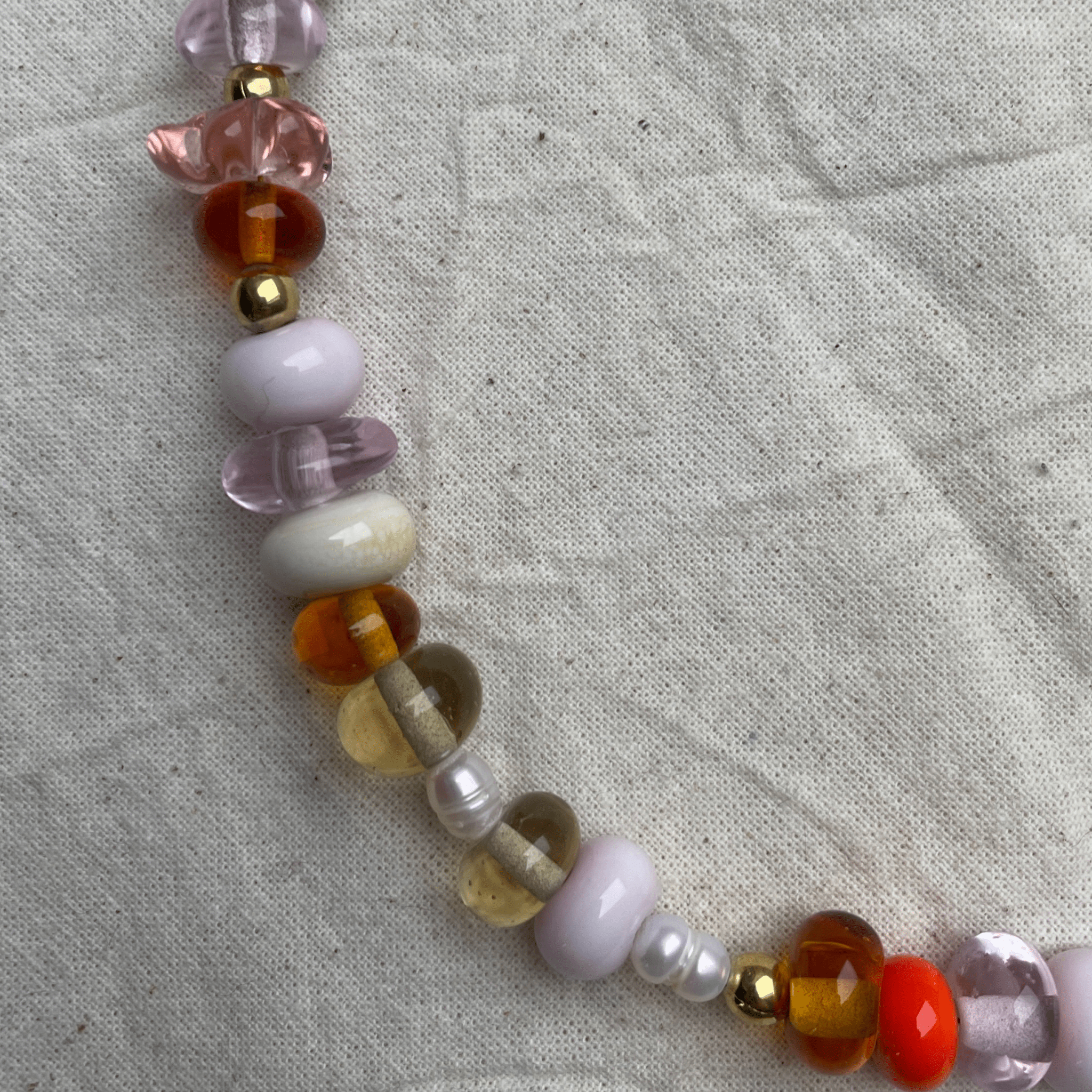 Selma - Glass Bead Necklace - Easthope Studio - Murano Glass