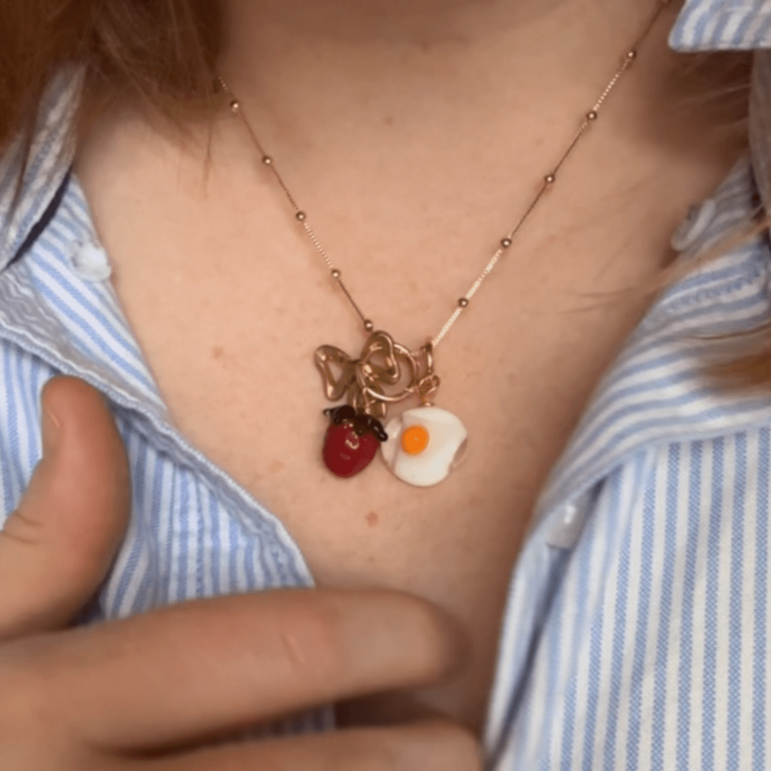 Strawberry - Murano Glass Food Charm - Easthope Studio - 