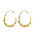 Teardrop Threader Earrings - 18k Gold Plate - Easthope Studio - Everyday Gold Hoops