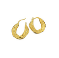The Evie - Textured Gold Earring - Easthope Studio - Everyday Gold Hoops