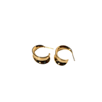 The Grace - Gold Plated Curved Stud Hoop - Easthope Studio - Everyday Gold Hoops