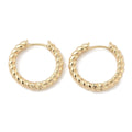 Twisted Rope Everyday Hoop - 18k Gold Plate - Easthope Studio - Everyday Gold Hoops