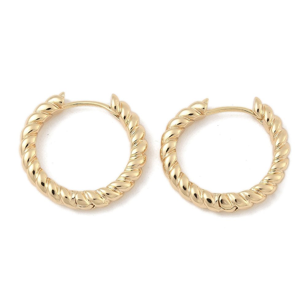 Twisted Rope Everyday Hoop - 18k Gold Plate - Easthope Studio - Everyday Gold Hoops