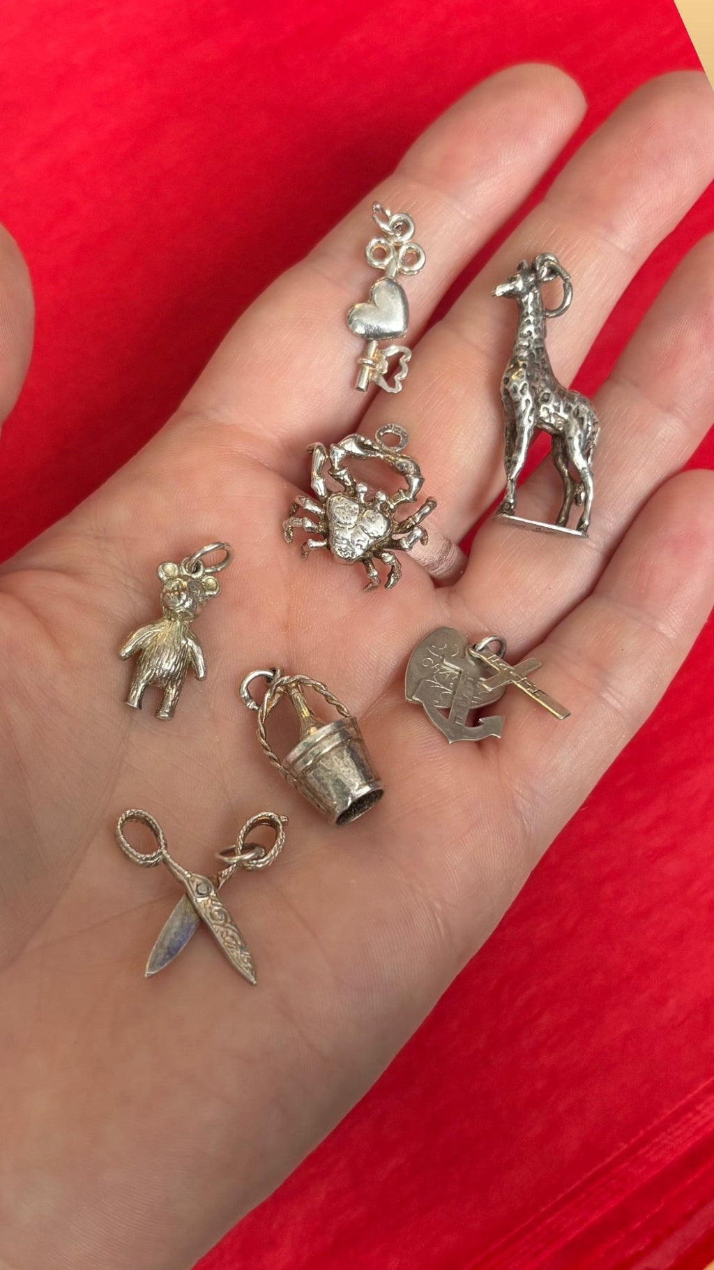 Vintage Silver Charms - 925 Sterling Silver - August Drop - Easthope Studio - Charm