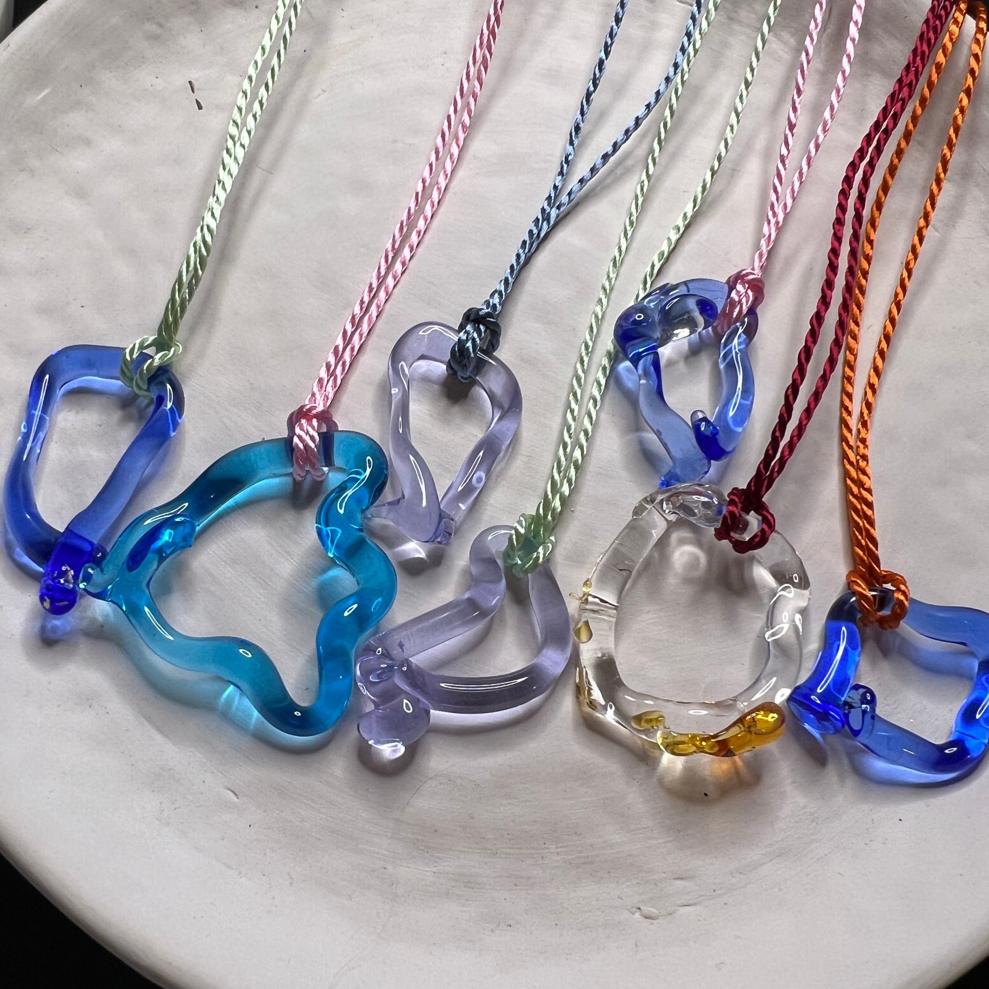 Glass Melt - Cord Necklace - made to order