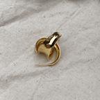 The Grace - Gold Plated Curved Stud Hoop - Easthope Studio - Everyday Gold Hoops